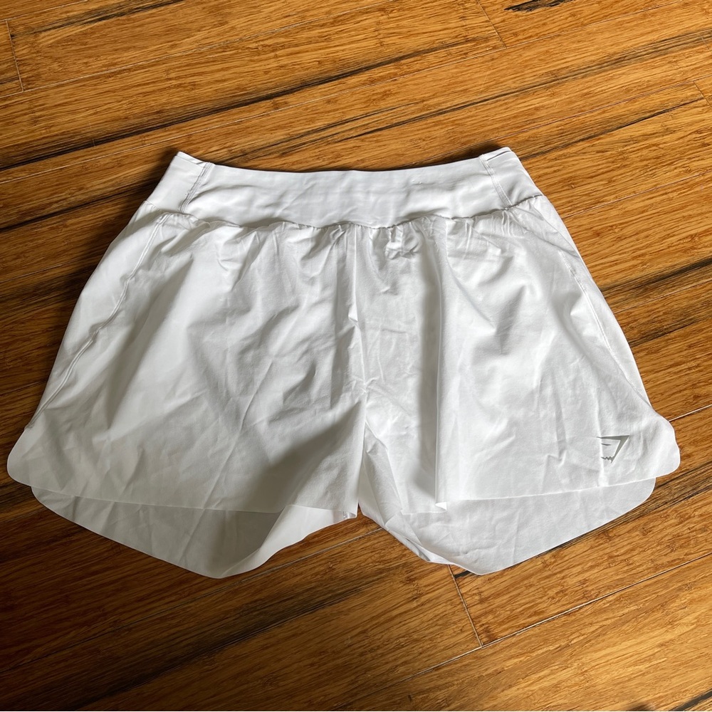 Gymshark Loose Fit Workout Shorts White Womens Size XL